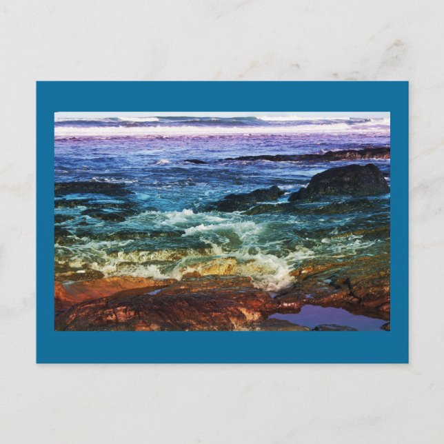Rainbow waves postcard (Front)