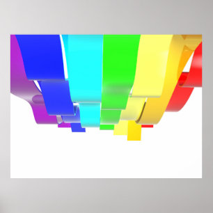 Rainbow waves poster