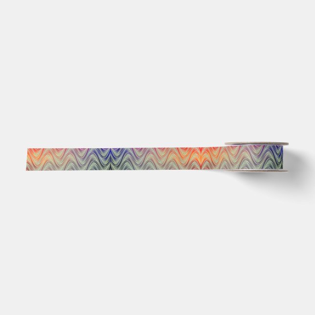 Rainbow Waves Satin Ribbon (Front)