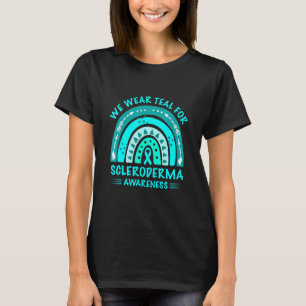 Rainbow We wear teal for Scleroderma Awareness T-Shirt
