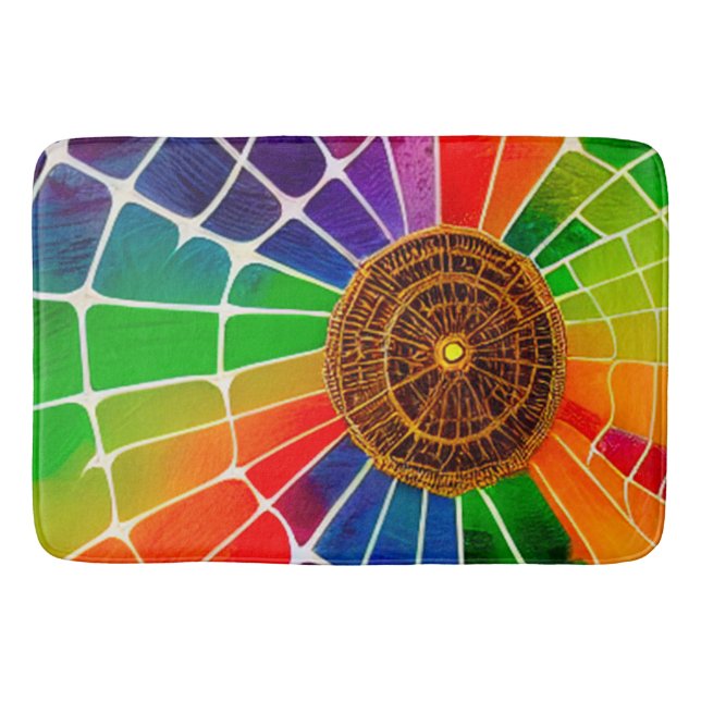 Rainbow Web Bath Mat (Front)