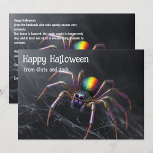🌈🕷️Rainbow Web Magic Halloween card