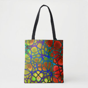 rainbow web tote bag