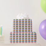 Rainbow Wedding Layer Cake Slice LGBT Pride Wrapping Paper<br><div class="desc">Featuring an original slice of rainbow layer cake topped with white frosting. Ideal for weddings or for celebrating Pride!

This design is also available on other products. Don't see what you're looking for? Need help with customization? Contact Rebecca to have something designed just for you, </div>