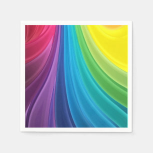 Rainbow Wedding Reception Cocktail Napkin