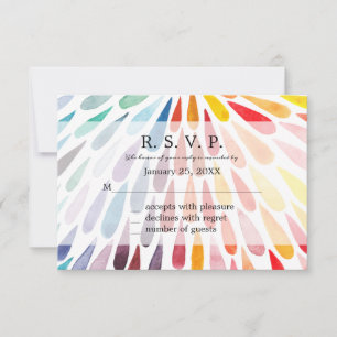 Rainbow Wedding Response Cards