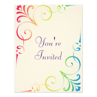 Rainbow Wedding Invitations Templates 9