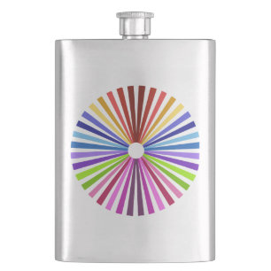 Rainbow Wheel Hip Flask