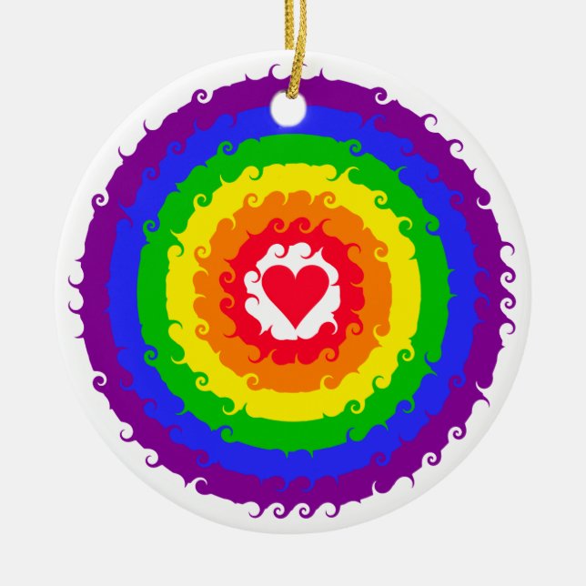 Rainbow Wheel ornament (Front)