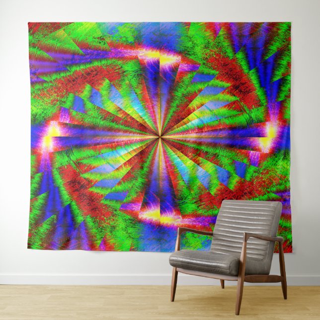 Rainbow wheel..... tapestry (In Situ (Horizontal))