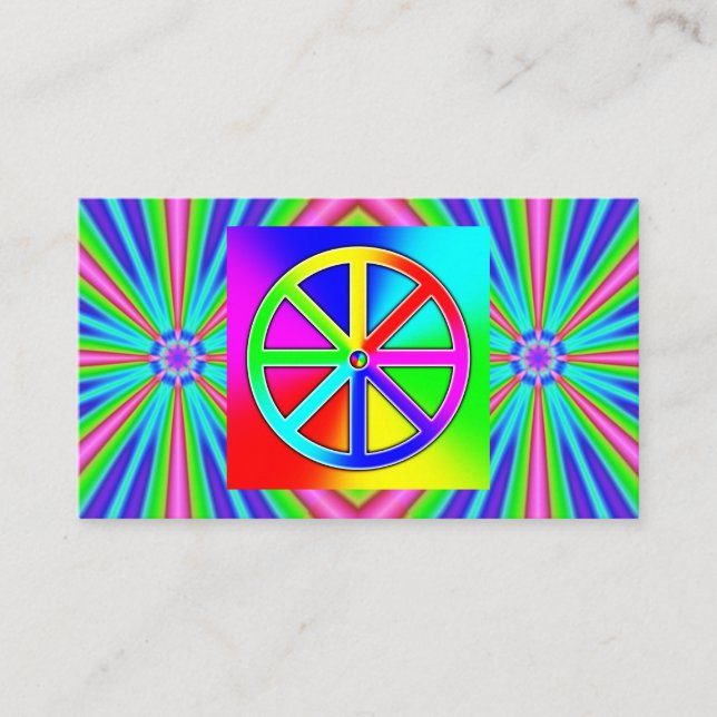 Rainbow Wheel (you may add words) Business Card (Front)