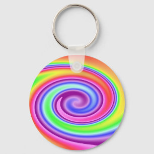 Rainbow Whirl Keychain