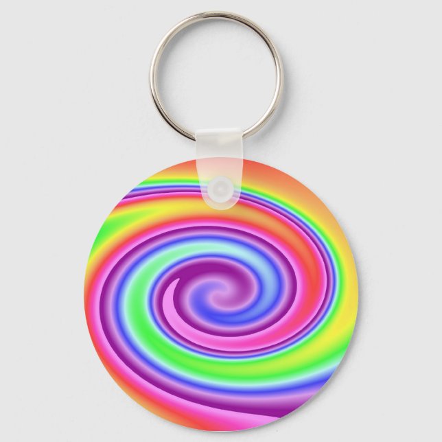 Rainbow Whirl Keychain (Front)