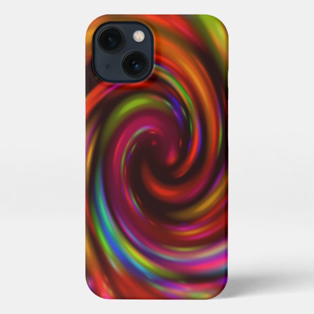 "Rainbow Whirlpool"  iPhone Case (Back)