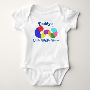Rainbow Wiggle Worm Custom Kids Shirt - Blue Text