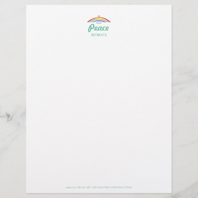 Rainbow Winged Dove (sharp / full colour) Letterhead (Front)