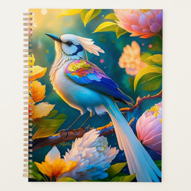 Rainbow Winged Jay Fantasy Bird Planner (Front)