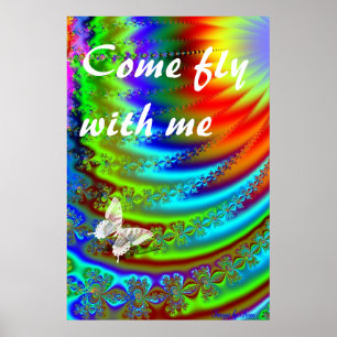Rainbow Wings Poster
