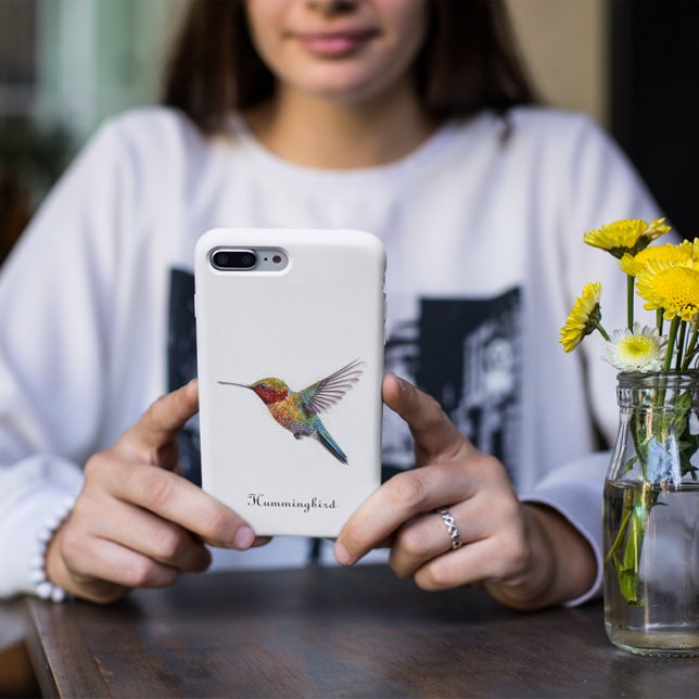 Rainbow Wings: Vibrant Hummingbird Art, custom Case-Mate iPhone Case (Creator Uploaded)