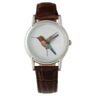 Rainbow Wings: Vibrant Hummingbird Art Watch
