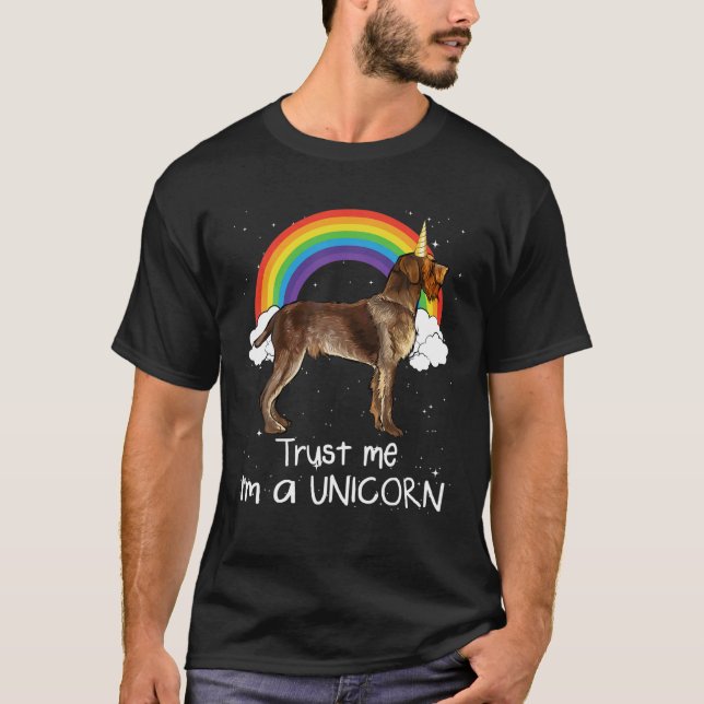 Rainbow Wirehaired Pointing Griffon Trust Me I'm A T-Shirt (Front)