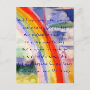 Rainbow Wishes (alternative 3) Postcard