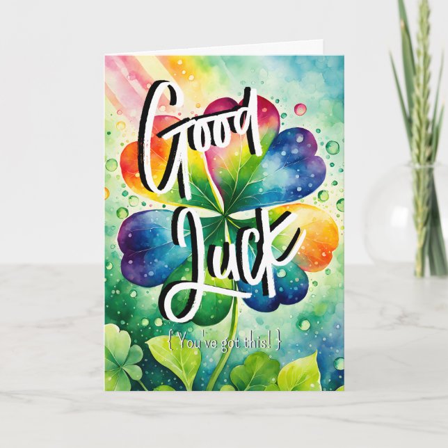 Rainbow Wishes: Good Luck You've Got This! exam Card (Front)