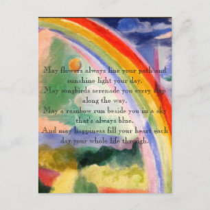Rainbow Wishes Postcard
