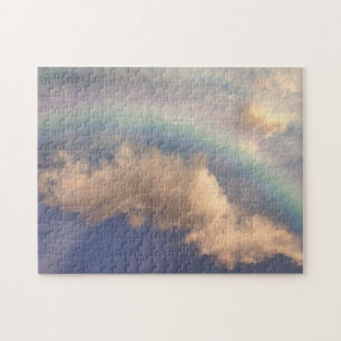 Rainbow with Clouds and Blue Sky Jigsaw Puzzle
