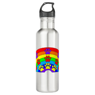 Rainbow With Dog Paw Prints 710 Ml Water Bottle