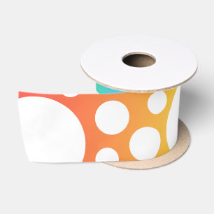 Rainbow with Polka Dots Satin Ribbon