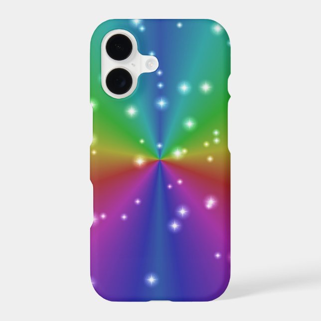Rainbow with Stars iPhone Case (Back)