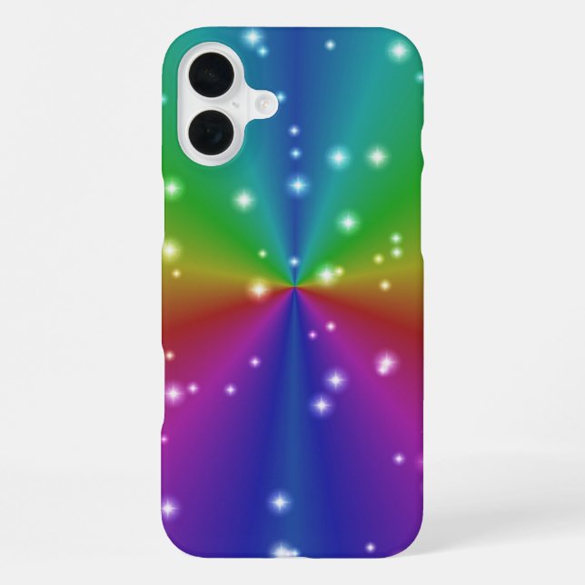 Rainbow with Stars iPhone Case (Back)