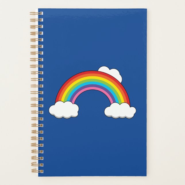 Rainbow with White Clouds Planner (Front)