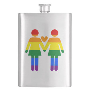 Rainbow Women Hip Flask