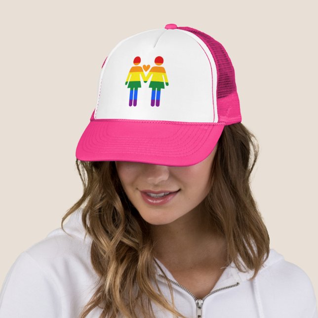 Rainbow Women Trucker Hat (In Situ)