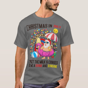 Rainbow Xmas In July Forget The Milk & Cookies, Sa T-Shirt