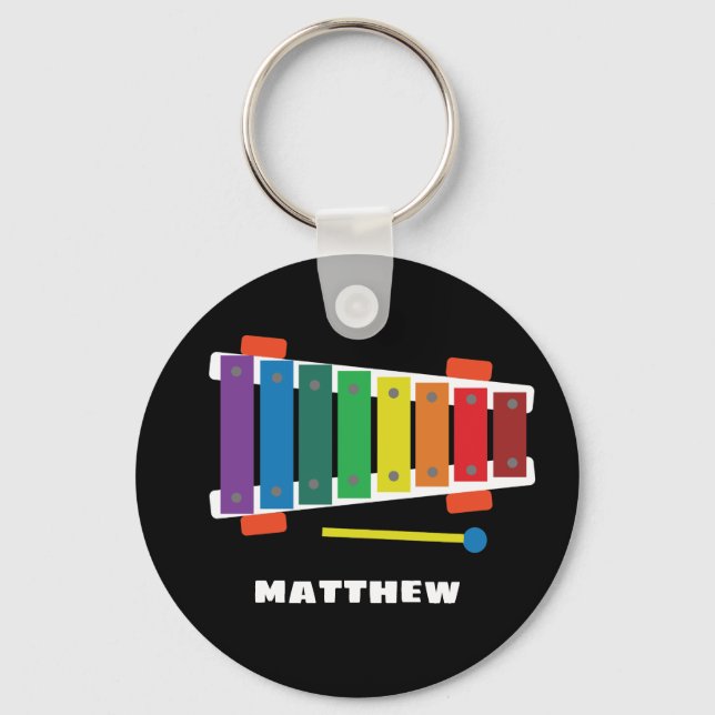Rainbow Xylophone Classic Toy Keychain (Front)