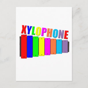 rainbow xylophone postcard