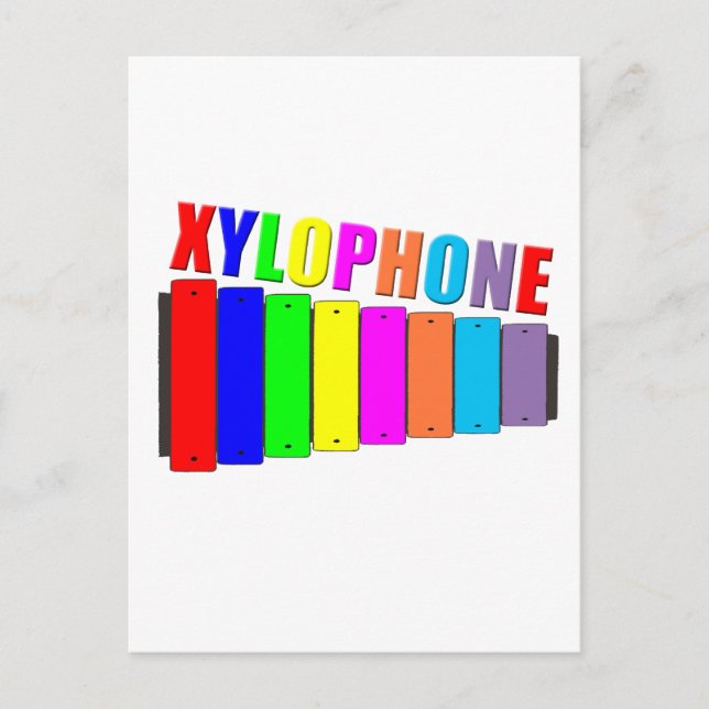rainbow xylophone postcard (Front)