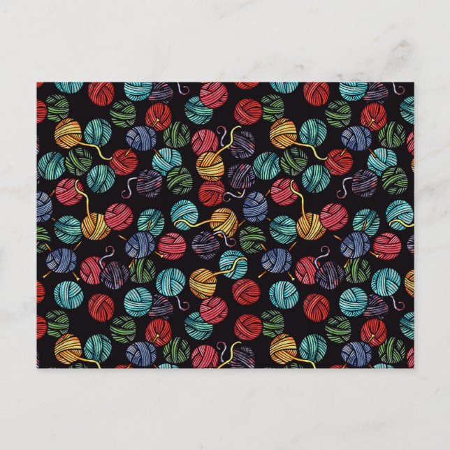 Rainbow Yarn Pattern                               Postcard (Front)
