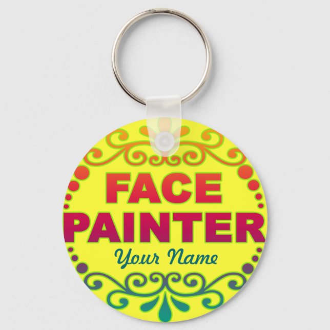 Rainbow Yellow Keychain (Front)