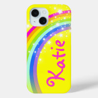 Rainbow yellow sky and stars custom name