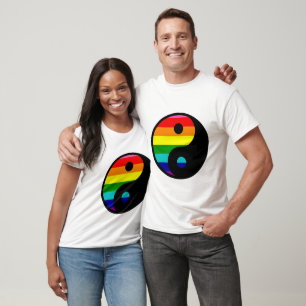 Rainbow Yin Yang LGBTQ Pride Symbol T-Shirt