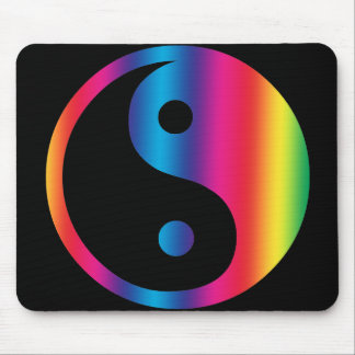 Rainbow Yin Yang Mouse Pad