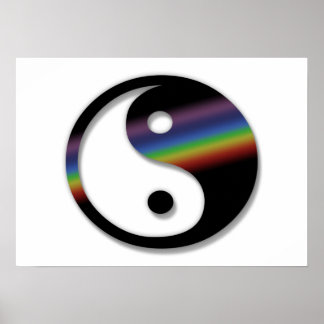 Rainbow Yin Yang Poster