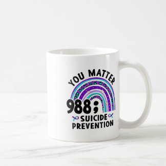 Rainbow You 988 Suicide Prevention Awareness Ribbo Coffee Mug