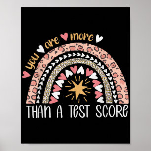 Rainbow You Are More Than A Test Score Test Day Poster