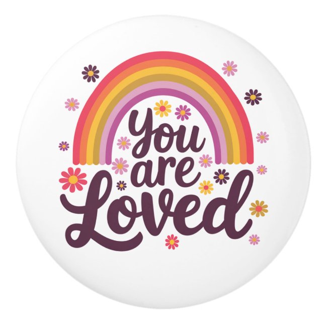  Rainbow You Loved  Ceramic Knob (Front)