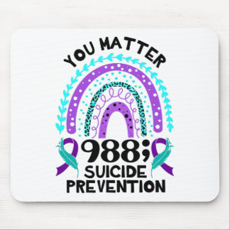 Rainbow You Problem 988 Suicide Prevention Awarene Mouse Pad